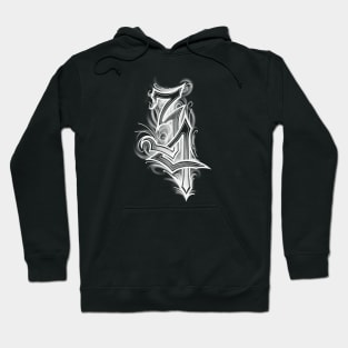 34 Calligraphy number Hoodie